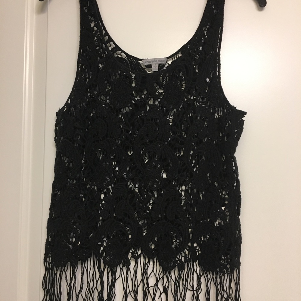 Charlotte Russe, crochet tank, size large